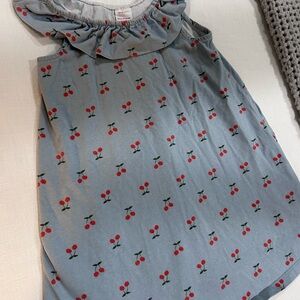 Hanna Andersson Ruffle Neck Swing Dress Very Cherry 6-7/120